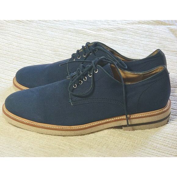 Donald J Pliner Lance Men’s Navy Canvas Oxford Style shoes SZ 10.5 - Picture 2 of 4